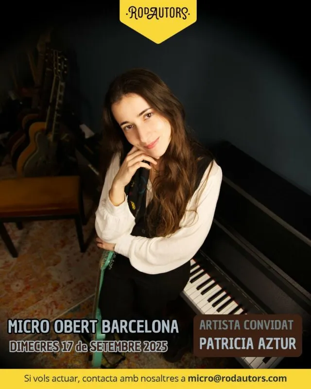 🌻Les coses bones de la setmana passen dimecres a la New Fizz.
🎙️Micro obert, propostes fresques i energia creativa amb la @patriciaatzur com a convidada especial🔥
💛Ens encantaria veure’t entre el públic!
______________
🌻Las cosas buenas de la semana pasan los miércoles en la New Fizz.
🎙️Micro obert, propuestas frescas y energía creativa con @patriciaaztur como invitada especial 🔥
💛¡Nos encantaría verte entre el público!
#Rodautors #microobert #Barcelona #musica #musicadeautora #musicadeautor #cantautor #cantautora #openmic