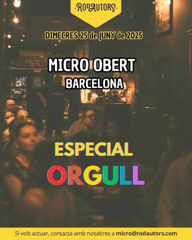 🕯️Quan cau la nit a Barcelona, s’encén el micro.
🎤A la New Fizz, cada dimecres és especial, i aquest ho és encara més, perquè celebrem l’Especial Orgull 🏳️🌈
🎶Que no t’ho expliquin... vine i viu-ho!
____________
🕯️Cuando cae la noche en Barcelona, se enciende el micro.
🎤En la New Fizz cada miércoles es especial, y este lo es todavía más, porque celebramos el Especial Orgullo 🏳️🌈
🎶¡Que no te lo cuenten... ven y vívelo!
#Rodautors #microobert #Barcelona #musica #musicadeautora #musicadeautor #cantautor #cantautora #openmic