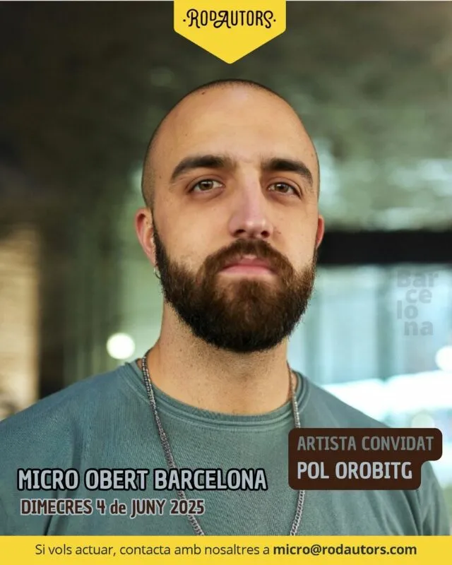🚪Obrim de nou la porta del micro obert!
🎤Tant si cantes com si escoltes, aquest espai és per a tu. Tenim com a convidat especial a @polorobx
🌙Ens veiem a la New Fizz, a les 20:30h!
______________
🚪¡Abrimos de nuevo la puerta del micro obert!
🎤Tanto si cantas como si escuchas, este espacio es para ti. Tenemos como invitado especial a @polorobx ✨
🌙¡Nos vemos en la New Fizz, a las 20:30h!
#Rodautors #microobert #Barcelona #musica #musicadeautora #musicadeautor #cantautor #cantautora #openmic